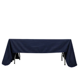 60"x126" Fire Retardant Navy Blue Tablecloth Premium Polyester Rectangular Table Cover