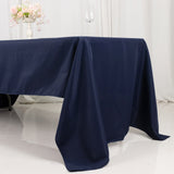 60"x126" Fire Retardant Navy Blue Tablecloth Premium Polyester Rectangular Table Cover