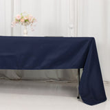 60"x126" Fire Retardant Navy Blue Tablecloth Premium Polyester Rectangular Table Cover