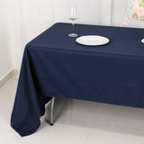 60"x126" Fire Retardant Navy Blue Tablecloth Premium Polyester Rectangular Table Cover