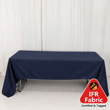 60"x126" Fire Retardant Navy Blue Tablecloth Premium Polyester Rectangular Table Cover