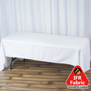 <h3 style="margin-left:0px;"><strong>White Premium Polyester Rectangle Tablecloth</strong>