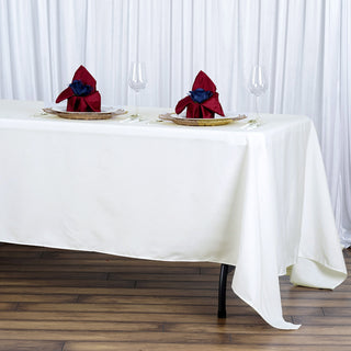 <h3 style="margin-left:0px;"><strong>Ivory Premium Polyester Rectangle Tablecloth</strong>