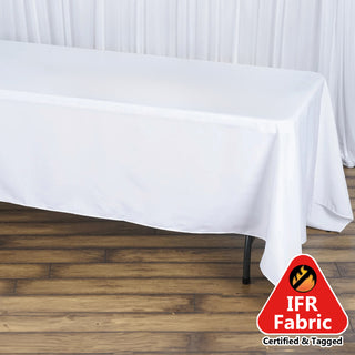 <h3 style="margin-left:0px;"><strong>White Premium Polyester Rectangle Tablecloth</strong>