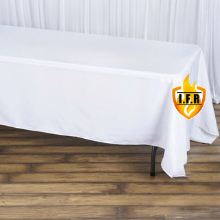 <h3 style="margin-left:0px;"><strong>White Premium Polyester Rectangle Tablecloth</strong>