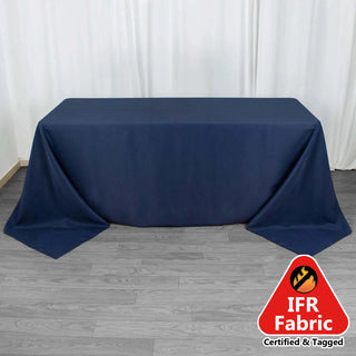 <h3 style="margin-left:0px;"><strong>Navy Blue Premium Polyester Rectangle Tablecloth</strong>