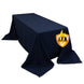 90x132inch Navy Blue Fire Retardant Tablecloth, Seamless Premium Polyester Rectangular Table Cover