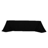 90x156inch Black Fire Retardant Tablecloth, Seamless Premium Polyester Rectangular Table Cover