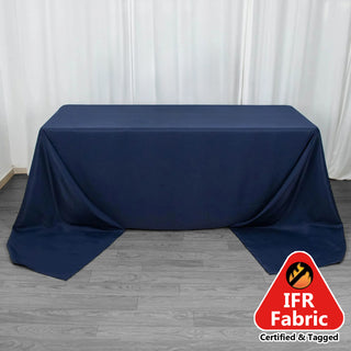 <h3 style="margin-left:0px;"><strong>Navy Blue Premium Polyester Rectangle Tablecloth</strong>