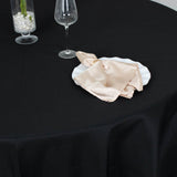 90" Fire Retardant Black Tablecloth Premium Polyester Round Table Cover