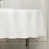 90" Fire Retardant Ivory Tablecloth Premium Polyester Round Table Cover