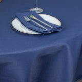 90" Fire Retardant Navy Blue Tablecloth Premium Polyester Round Table Cover