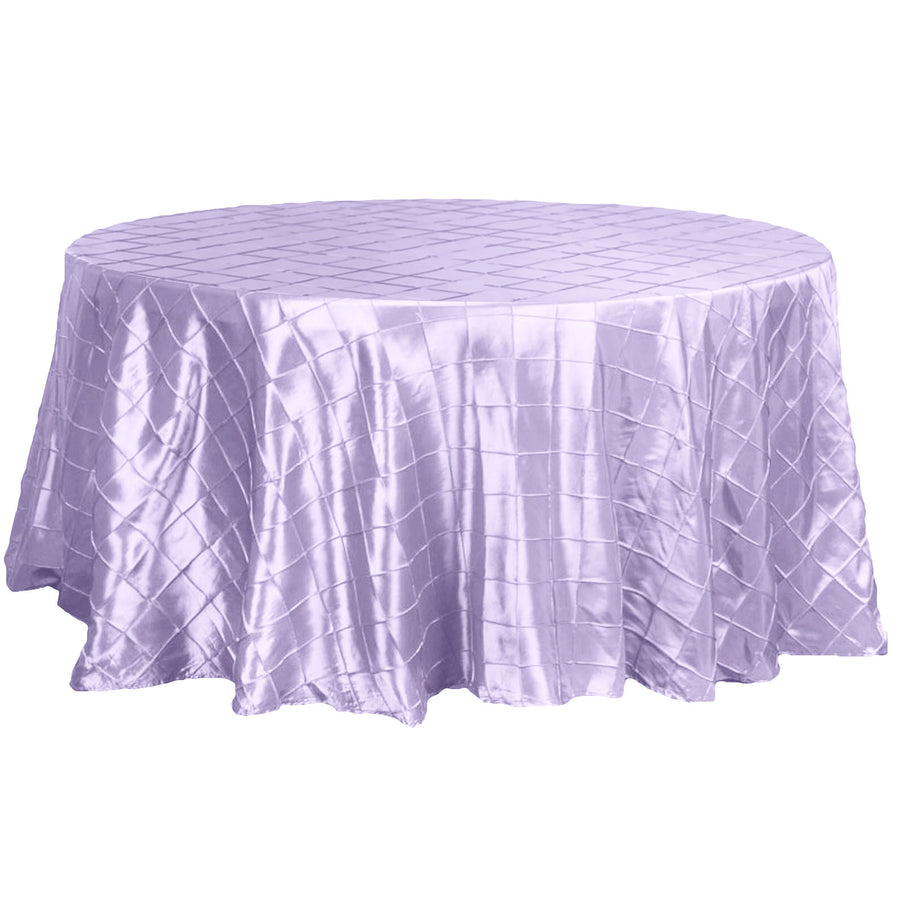 120inch Lavender Lilac Pintuck Round Tablecloth#whtbkgd