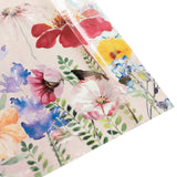 5 Pack Blush Rectangle Disposable Tablecloths with Butterfly Floral Print, PVC Waterproof Plastic