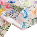 5 Pack Blush Rectangle Disposable Tablecloths with Butterfly Floral Print, PVC Waterproof Plastic