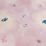 5 Pack Blush Rectangle Disposable Tablecloths with Butterfly Floral Print, PVC Waterproof Plastic