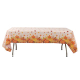 5 Pack Orange Thanksgiving Rectangle Plastic Table Covers, PVC Waterproof Disposable#whtbkgd