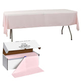 Blush Plastic Tablecloth Roll in A Cut-to-Size Box with Slide Cutter, Cuts Up to 36 Rectangle 8 Feet