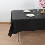 Black Plastic Tablecloth Roll in A Cut-to-Size Box with Slide Cutter, Cuts Up to 36 Rectangle 8 Feet