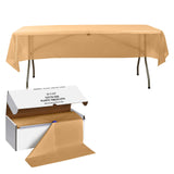 Gold Plastic Tablecloth Roll in A Cut-to-Size Box with Slide Cutter, Cuts Up to 36 Rectangle 8 Feet