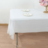 White Plastic Tablecloth Roll in A Cut-to-Size Box with Slide Cutter, Cuts Up to 36 Rectangle 8 Feet