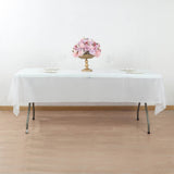 White Plastic Tablecloth Roll in A Cut-to-Size Box with Slide Cutter, Cuts Up to 36 Rectangle 8 Feet