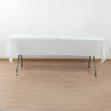 White Plastic Tablecloth Roll in A Cut-to-Size Box with Slide Cutter, Cuts Up to 36 Rectangle 8 Feet