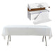 White Plastic Tablecloth Roll in A Cut-to-Size Box with Slide Cutter, Cuts Up to 36 Rectangle 8 Feet