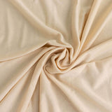 4ft Beige Rectangular Stretch Spandex Tablecloth#whtbkgd