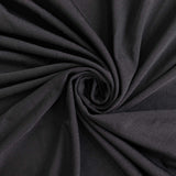 4ft Black Stretch Spandex Banquet Tablecloth Top Cover#whtbkgd