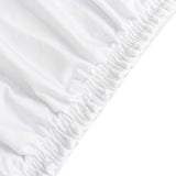 4ft White Stretch Spandex Banquet Tablecloth Top Cover