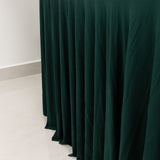 6ft Hunter Emerald Green Wavy Spandex Fitted Rectangle 1-Piece Tablecloth Table Skirt