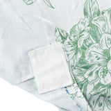 6ft Spandex Fitted Rectangle Tablecloth – White & Dusty Sage Green French Toile