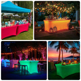 Glow Neon Apple Green Fitted Spandex Tablecloth – 6ft Rectangle, Wrinkle-Free Cover