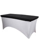6FT Black Rectangular Stretch Spandex Table Top Cover#whtbkgd