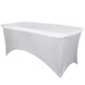 White Stretch Spandex Banquet Tablecloth Top Cover 6ft Wrinkle Free Fitted Table Cover for 72"x30"