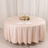 Blush Premium Scuba Round Tablecloth, Wrinkle Free Seamless Polyester Tablecloth