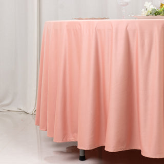 <strong>Dusty Rose Scuba Round Tablecloth 108"</strong>