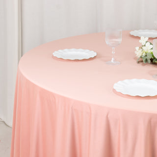 <strong>Styling with Dusty Rose Table Covers</strong>