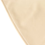 108" Beige Premium Scuba Round Tablecloth, Wrinkle Free Polyester Tablecloth