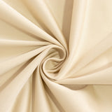 108" Beige Premium Scuba Round Tablecloth, Wrinkle Free Polyester Tablecloth#whtbkgd