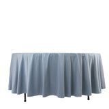 Dusty Blue Premium Scuba Wrinkle Free Round Tablecloth, Seamless Scuba Polyester Tablecloth