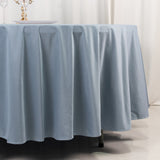 Dusty Blue Premium Scuba Wrinkle Free Round Tablecloth, Seamless Scuba Polyester Tablecloth