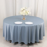 Dusty Blue Premium Scuba Wrinkle Free Round Tablecloth, Seamless Scuba Polyester Tablecloth