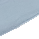 Dusty Blue Premium Scuba Wrinkle Free Round Tablecloth, Seamless Scuba Polyester Tablecloth