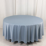 Dusty Blue Premium Scuba Wrinkle Free Round Tablecloth, Seamless Scuba Polyester Tablecloth