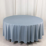 108" Dusty Blue Premium Scuba Round Tablecloth, Wrinkle Free Polyester Tablecloth