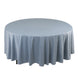 Dusty Blue Premium Scuba Wrinkle Free Round Tablecloth, Seamless Scuba Polyester Tablecloth