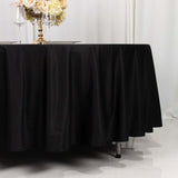 Black Premium Scuba Round Tablecloth, Wrinkle Free Seamless Polyester Tablecloth 108inch