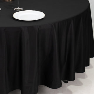 Elegant Black Premium Scuba Round Tablecloth